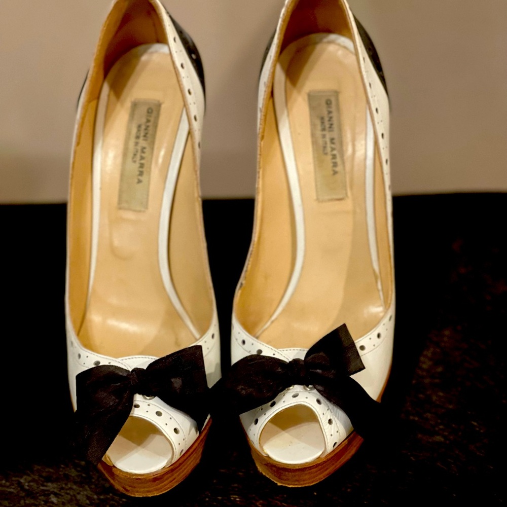 Authentic Gianni Marra rare tuxedo Italian pumps